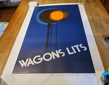 ORIGINAL VINTAGE POSTER/POSTER OLD WAGON BEDS by CASSANDRE 30 - 1989