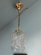 Antique Molded Glass Globe Pendant