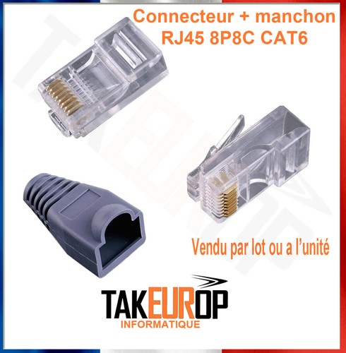 Lot fiches rj45 8p8c - lot, à