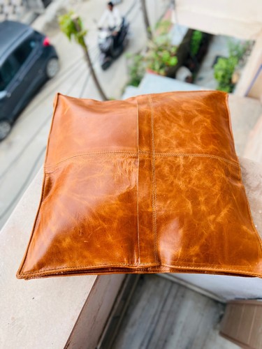 Pouf marocain cuir - pouf,