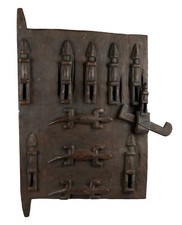 Porte Dogon Art Africain en Bois 62 cm - Artisanat Ethnique 2KG400 #17526