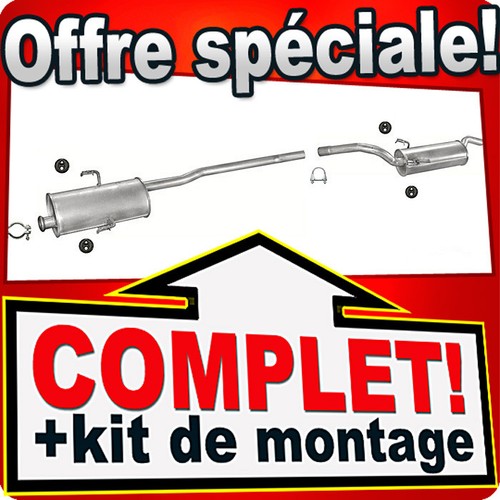 Ligne pot échappement - ligne, pour