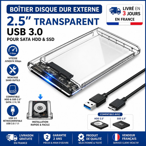 Boitier disque dur externe - boitier,