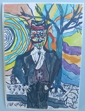 Techniques Mixtes Expressionniste L' Épouvantail Vivant 2015 29.7cm/21cm