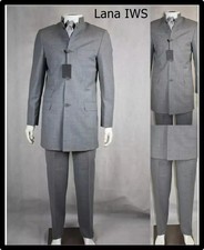 Veste Homme 50 Laine Printanière Ensemble Élégant Estival Cérémonie Robe Grise