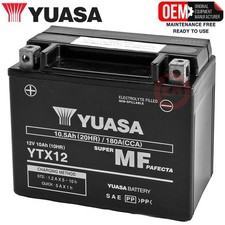 Batterie YTX12-BS YUASA Scellée SUZUKI VL Intruder Volusia 800 1999-2005
