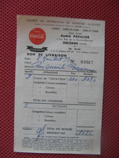 ++"1232" OLD INVOICE ANDRE PRESLIER IN ORLEANS COCA COLA DISTRIBUTOR 1953
