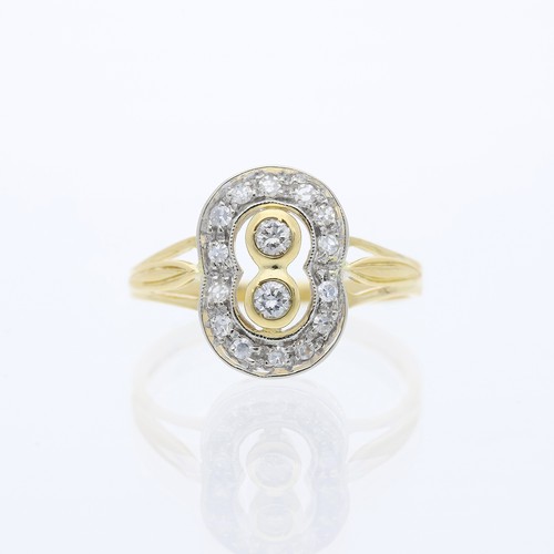Bague diamants 750 or - bague,