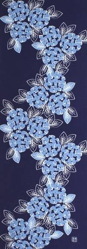 Tapisserie coton bleu marine