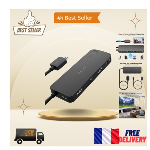 Benfei switch hdmi ports - switch, 4k