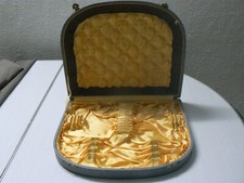 STUNNING ANTIQUE SILVERWARE BOX CUTLERY SHEATH STYLE SNAKE SATIN YELLOW FOLD 2