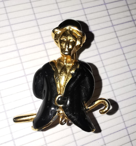 Broche vintage charlie chaplin - vintage,