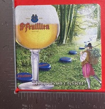 Saint-Feuillien 3.5 INCH ROUND BEER COASTER RARE VINTAGE