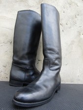 Vintage Black Leather Police Trooper Patrol Pull Riding Mens Boots EU 43 | US 10