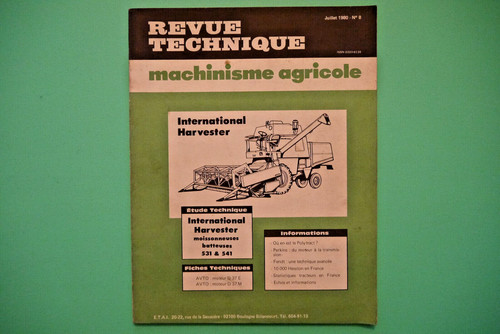 Revue technique machinisme - revue,