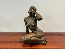 Large Nude Sculpture by Jacques Le Nantec. Poly Bronze