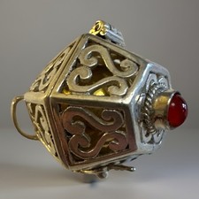 Sterling Silver Bali CARNELIAN Harmony Ball Pendant Chime Ball Angel Caller Bola