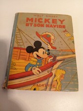Walt Disney Mickey and His Ship 1945 Hachette Books Good Condition