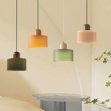 Vintage Stained Glass Pendant