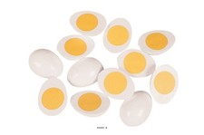 Demi oeuf cuit artificiel en