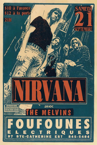 Nirvana concert poster - nirvana,