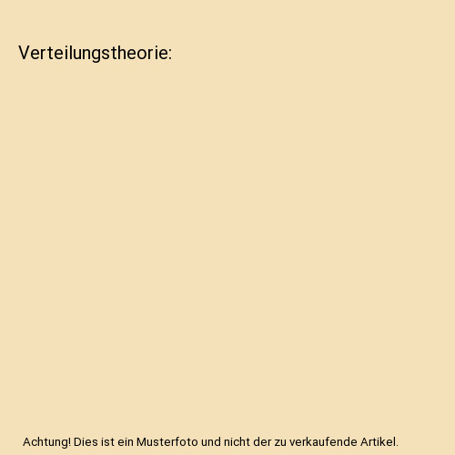Verteilungstheorie bartmann - verteilungstheorie,,