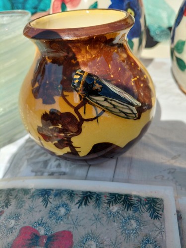 Vase cigale vallauris signe - vase,