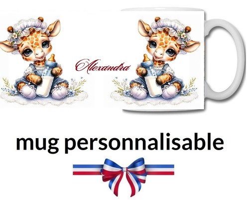 Mug céramique bébé - bébé, girafe