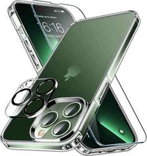 Coque Transparente iPhone 16 15 14 13 12 11 Antichoc Verre Trempé Écran &Caméra