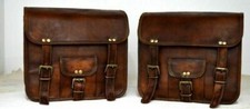 Sacoches de selle sacoche de moto cuir marron deux sacs sacoches sacoches de ...