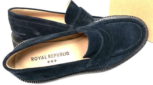 Mocassins daim bleu profond - mocassins,