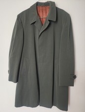 Beau Manteau -pardessus/ trench Vert foncé CHEBY en Laine ; T: XL (voir mesures)