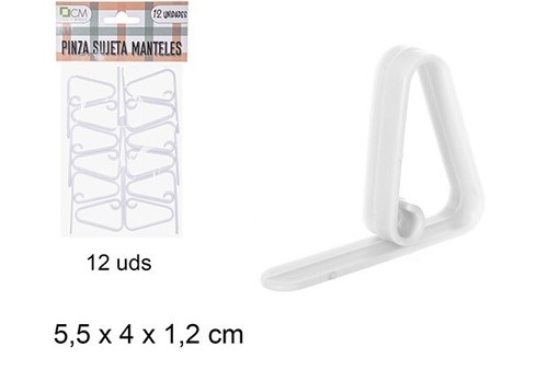 Pinces nappe blanches en - 12,