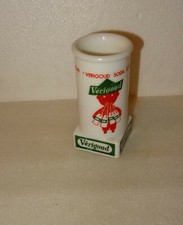 ANCIEN PORTE PAILLES PUBLICITAIRE POUR LES SODAS VERIGOUD EN VERRE OPALINISE