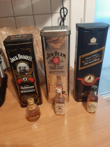 Lot boites métalliques whisky - lot,