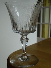 BACCARAT 1 ANTIQUE WINE GLASS BURGUNDY CRYSTAL MODEL PARME ht 13.7 cm