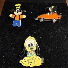 Authentic Walt Disney World ~ Dogs ~ Goofy Pluto Pin Lot ~ Hidden Mickey