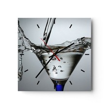 Horloge murale en verre