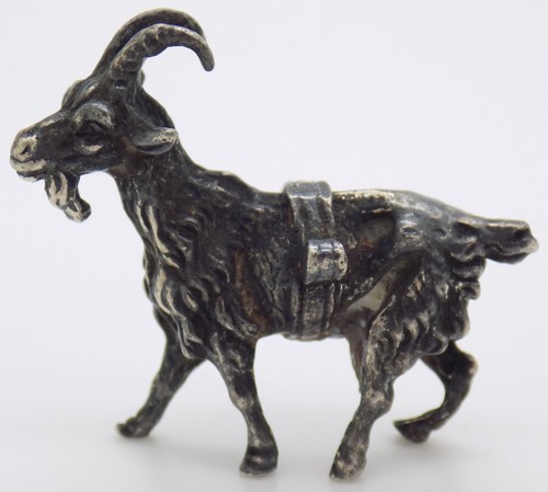 Chèvre miniature argent 800 - miniature,