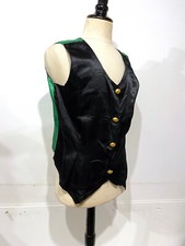 Antique Black and Green Theatre Vest Vintage Costume