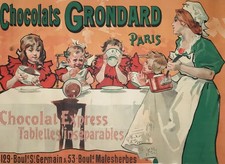 Affiche ancienne chocolats