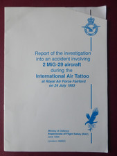 1994 REPORT INVESTIGATION ACCIDENT CRASH MIG-29 RAF FAIRFORD IAT AIR TATTOO 1993
