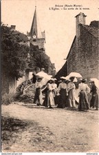 S21351 postcard 52 Bricon - L'Eglise - La sortie de la messe