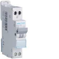 Hager MFS732 - Disjoncteur Phase + Neutre 32A 3kA Courbe C - connexion Sanvis
