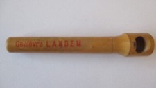 Tire bouchon en bois publicitaire vintage Genièvre LANDEM Longueur fermé 11,7 cm