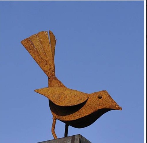 Oiseau acier corten - en,