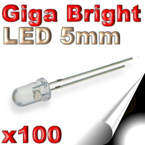 481 100 led blanche - 481/100#, 5mm
