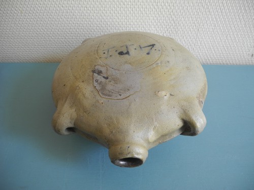 Ancienne gourde crapaud - gourde, grès