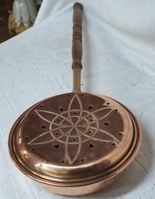 Rare Beautiful Basin Red Copper Heater Complete Antique Design 