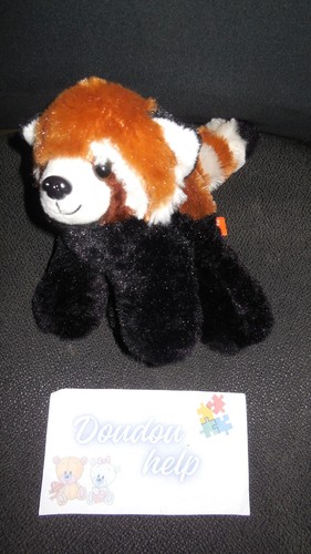 Doudou peluche panda - peluche, roux
